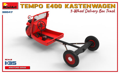 MiniArt 1/35 Military - Tempo E400 Kastenwagen 3 Wheel Box Track - 38047