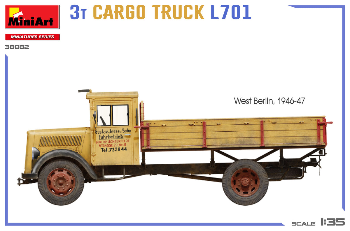 MiniArt 1/35 Military - 3t Cargo Truck L701 - 38082