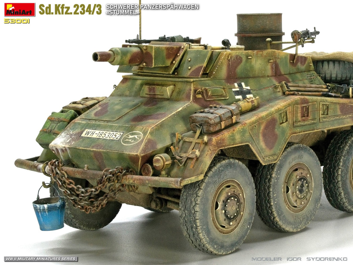 MiniArt 1/35 Military - Sd.Kfz.234/3 Sc hwerer Panzerspahwagen Stummel - 53001