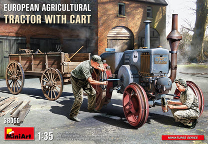 MiniArt European Agricultural Tractor w/ Cart - 38055 box art