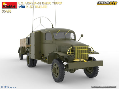 MiniArt 1/35 Military - US Army K-51 Radio Truck w/ K-52 Trailer - 35418