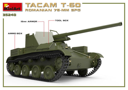 MiniArt 1/35 Military - Romanian 76mm SPG Tacam T-60 Interior Kit - 35240