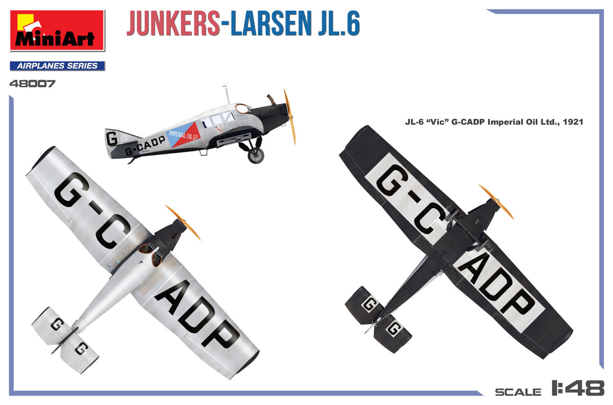 MiniArt 1/48 Aircraft - Junkers-Larsen JL.6 - 48007