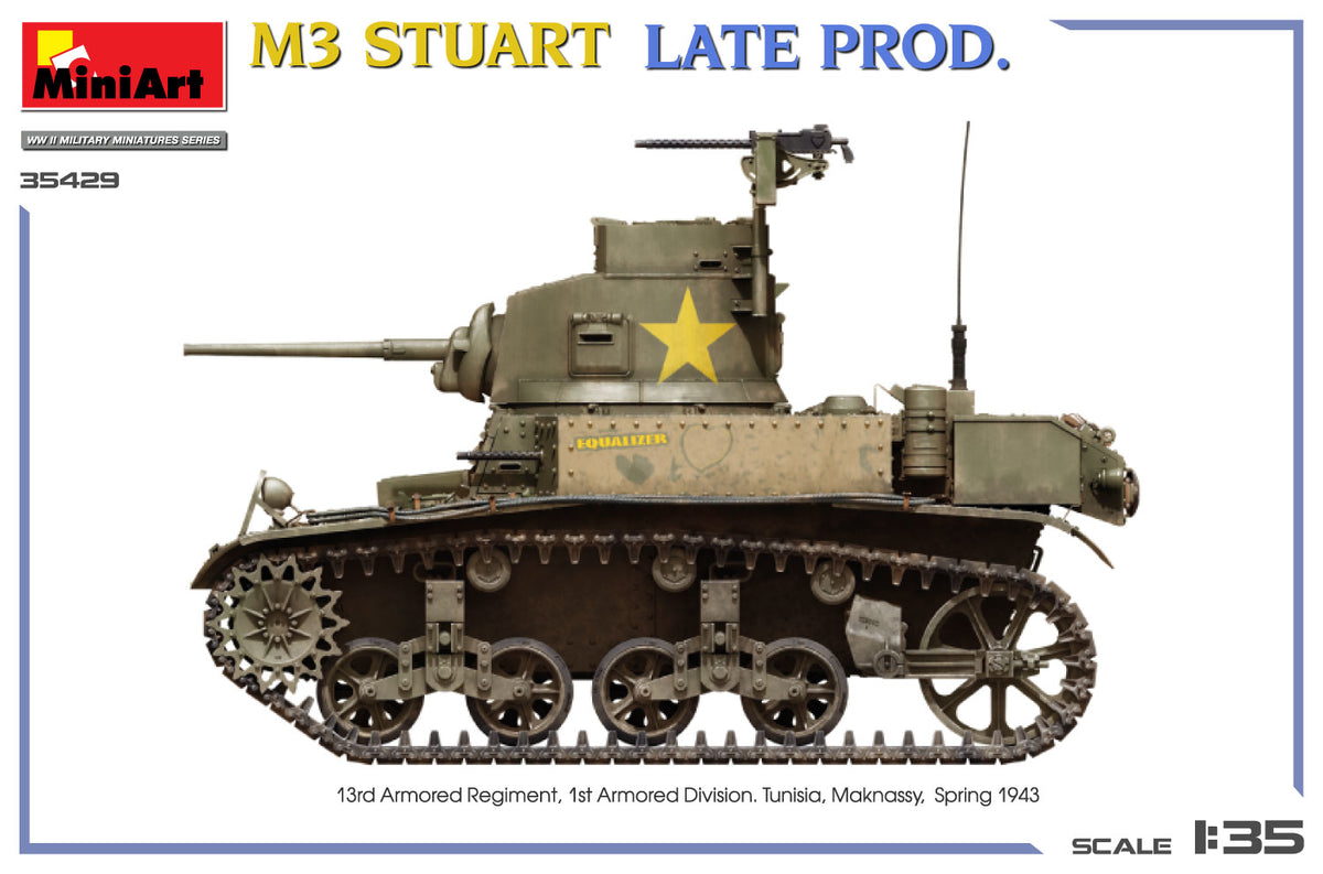 MiniArt 1/35 Military - M3 Stuart Late Prod (Int Kit) - 35429