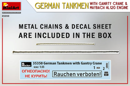 MiniArt 1/35 Military - German Tankmen w/ Crane & Maybach HL Engine - 35350