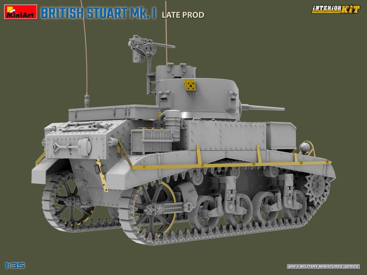 MiniArt 1/35 Military - M3 Stuart Mk I Late Prod (Interior Kit) - 35441