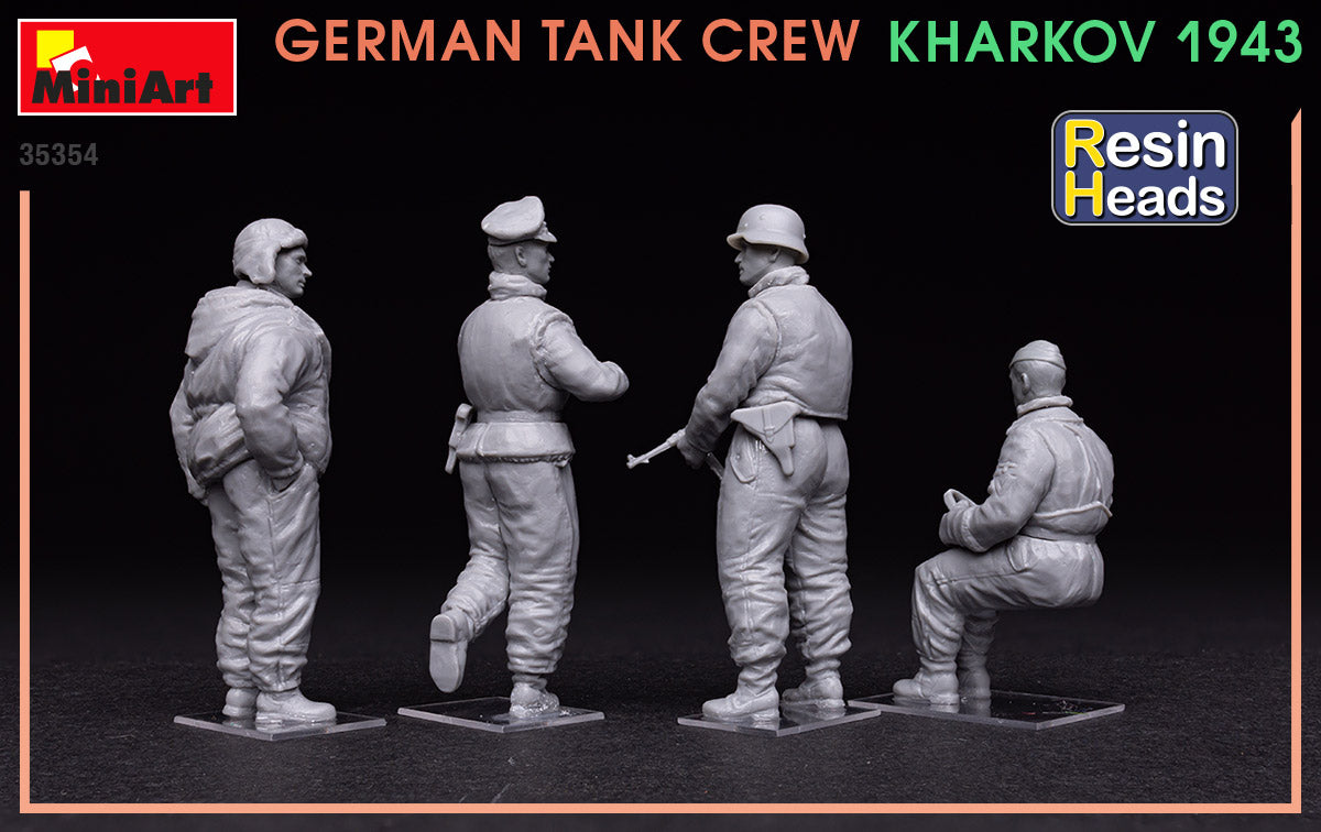 MiniArt 1/35 Military - German Tank Crew, Kharkov (Resin Heads) - 35354