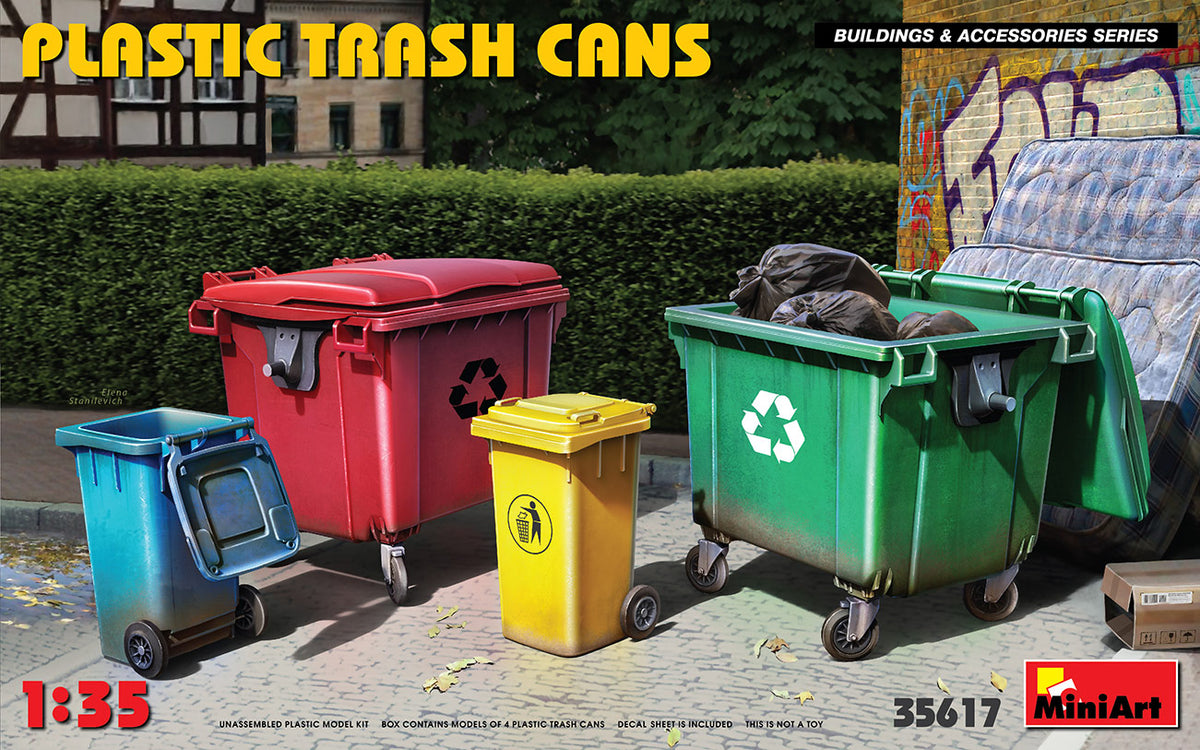MiniArt Plastic Trash Cans - 35617 box art