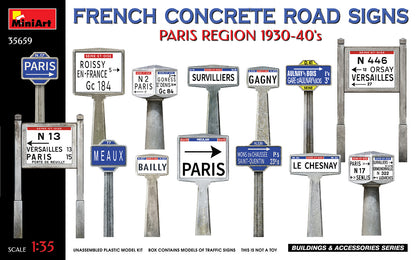 MiniArt Concrete Signs France 1930-40's Paris - 35659 box art