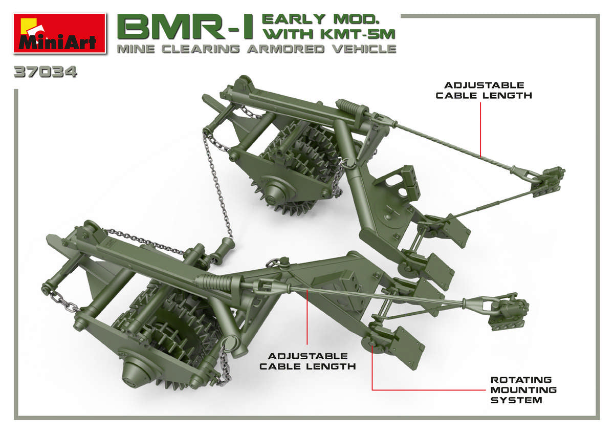 MiniArt 1/35 Military - BMR-1 Early Mod. with KMT-5M Roller - 37034