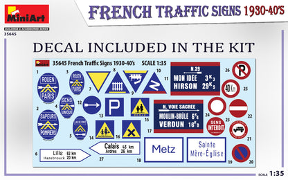 MiniArt 1/35 Accessories - Traffic Signs France 1930-40's - 35645