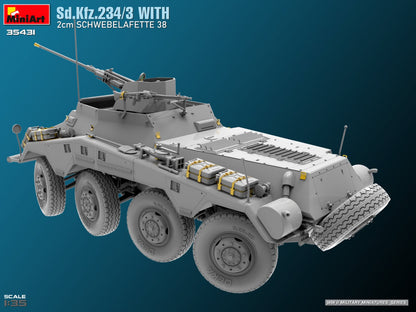 MiniArt 1/35 Military - Sd.Kfz.234/3 w/ 2cm Schwebelafette 38 - 35431
