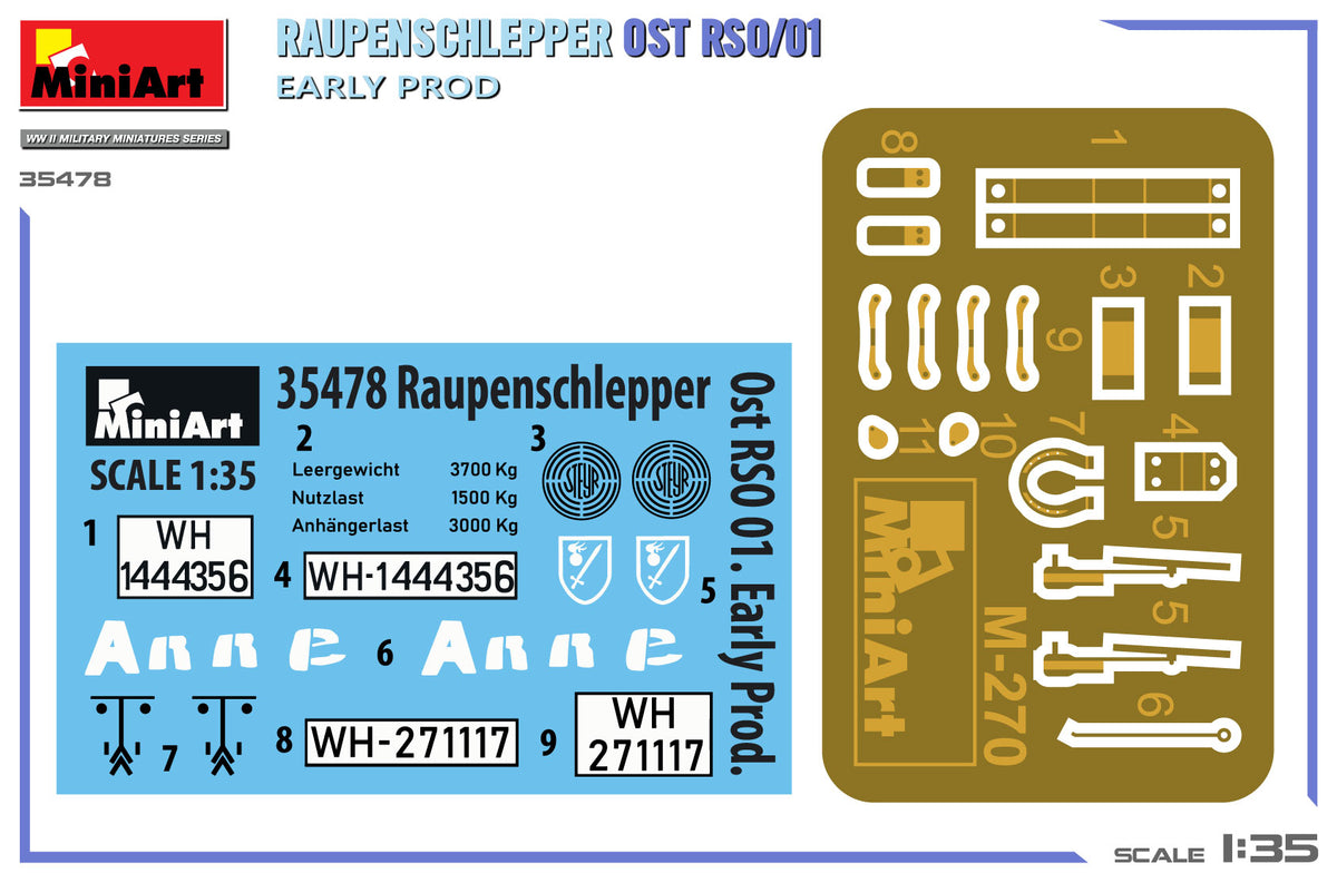 MiniArt 1/35 Military - Raupenschlepper Ost RSO/01. Early Prod - 35478