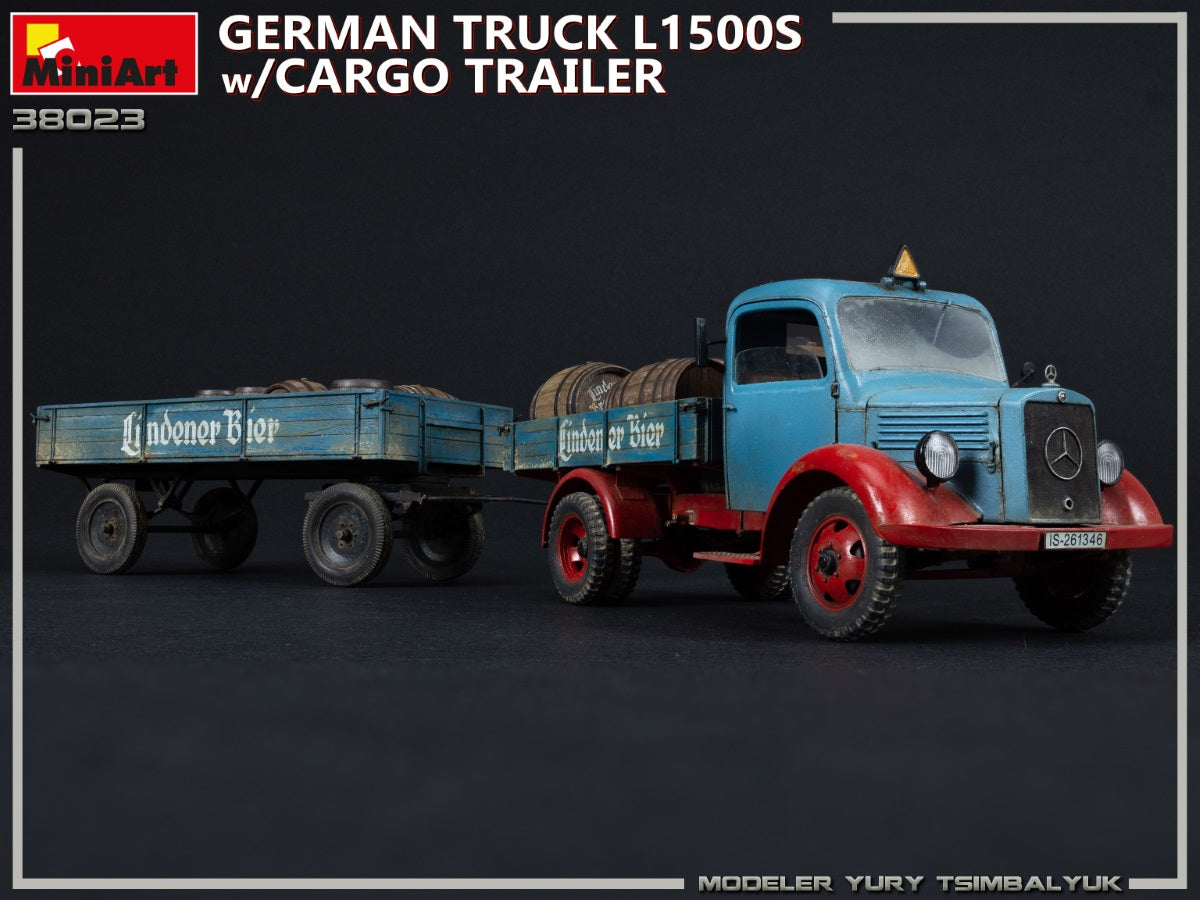 MiniArt 1/35 Military - German Truck L1500s w/ Cargo Trailer - 38023