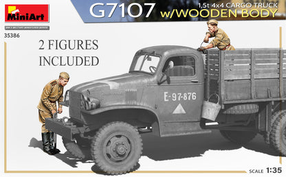 MiniArt 1/35 Military - 1.5t 4x4 G7107 Cargo Truck w/ Wooden Body - 35386
