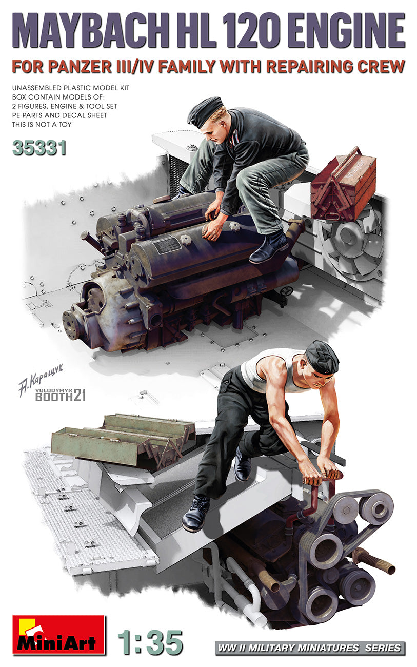 MiniArt Maybach HL 120 Engine w/ Repair Crew - 35331 box art