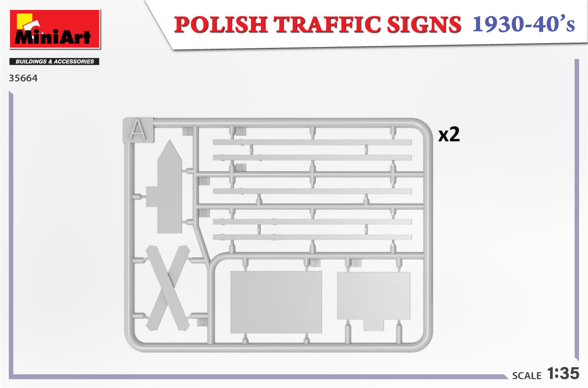 MiniArt 1/35 Accessories - Traffic Signs Polish 1930's - 40's - 35664