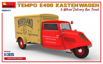 MiniArt 1/35 Military - Tempo E400 Kastenwagen 3 Wheel Box Track - 38047