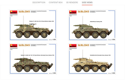 MiniArt 1/35 Military - Sd.Kfz.234/3 Sc hwerer Panzerspahwagen Stummel - 53001