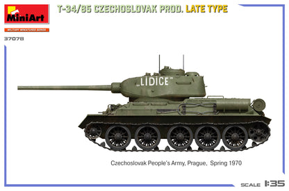 MiniArt 1/35 Military - T34/85 Czechoslovak Prod, Late Type - 37078