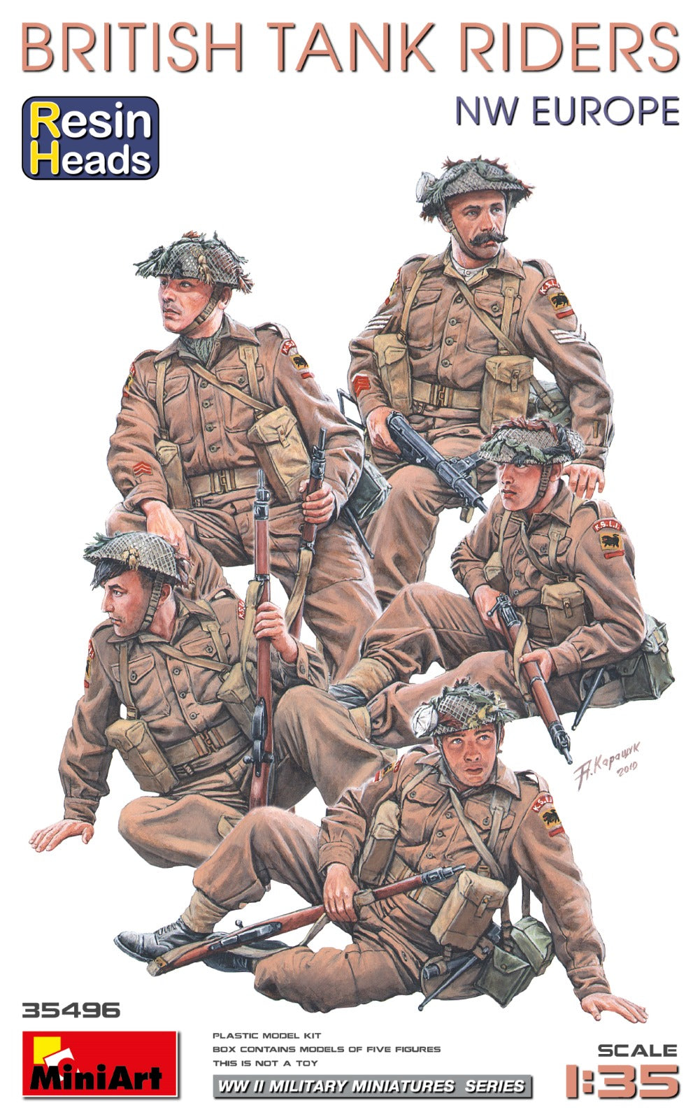 MiniArt British Tank Riders NW Europe w/Resin Heads - 35496 box art