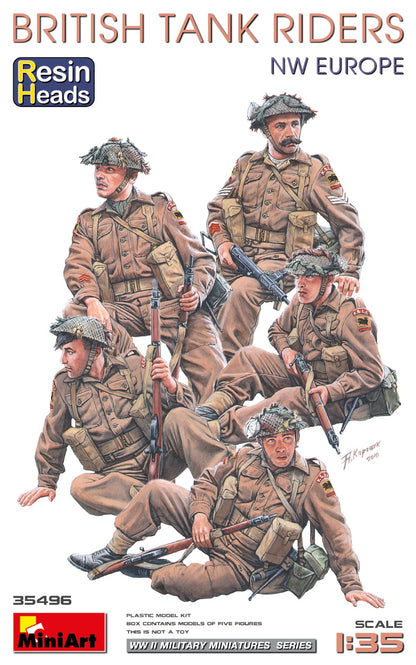MiniArt British Tank Riders NW Europe w/Resin Heads - 35496 box art
