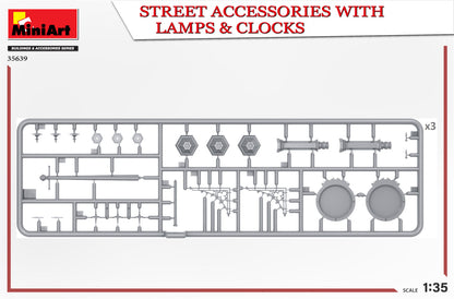 MiniArt 1/35 Military - Street Accessories w/Lamps & Clocks - 35639