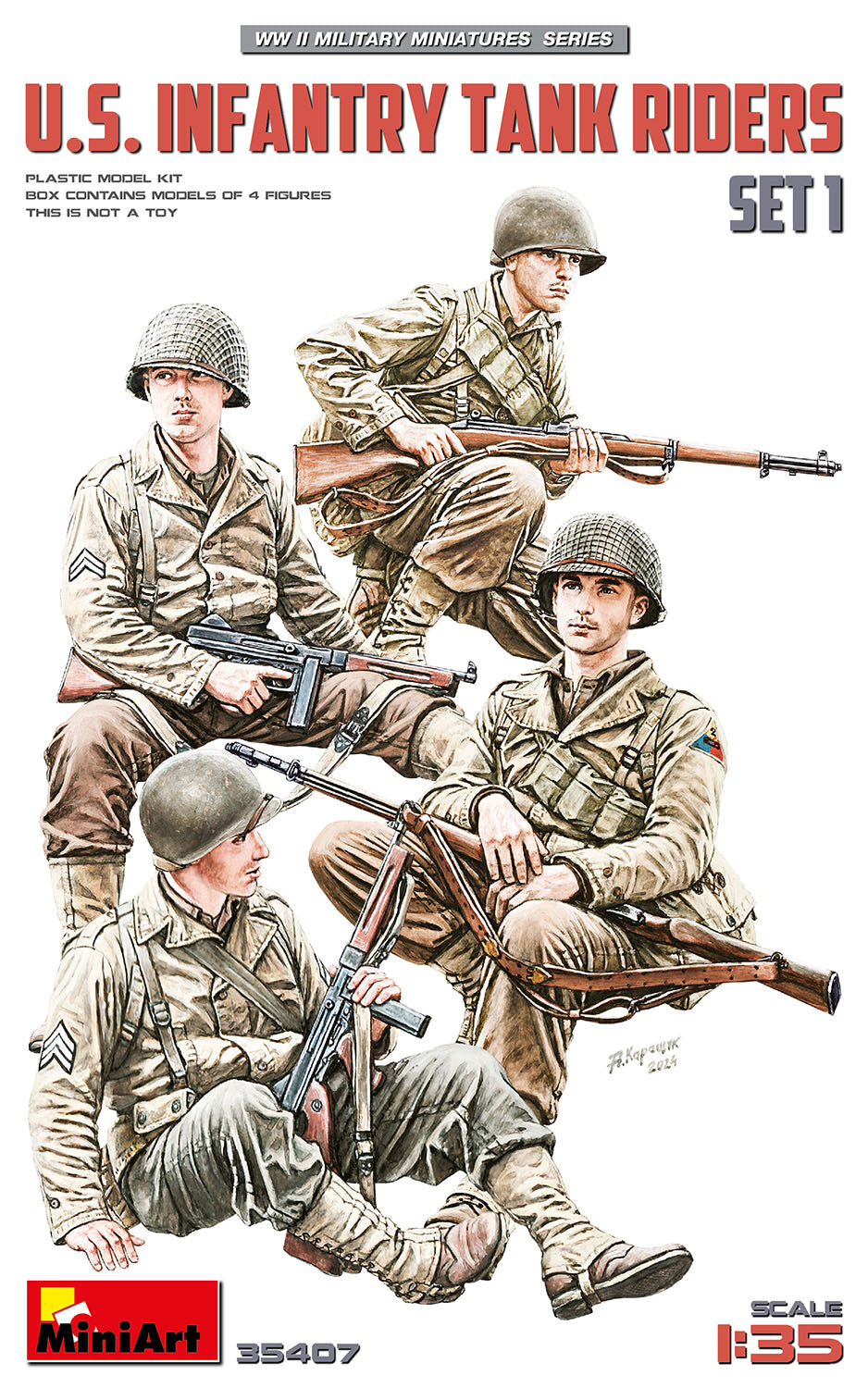 MiniArt US Infantry Tank Riders Set 1 - 35407 box art
