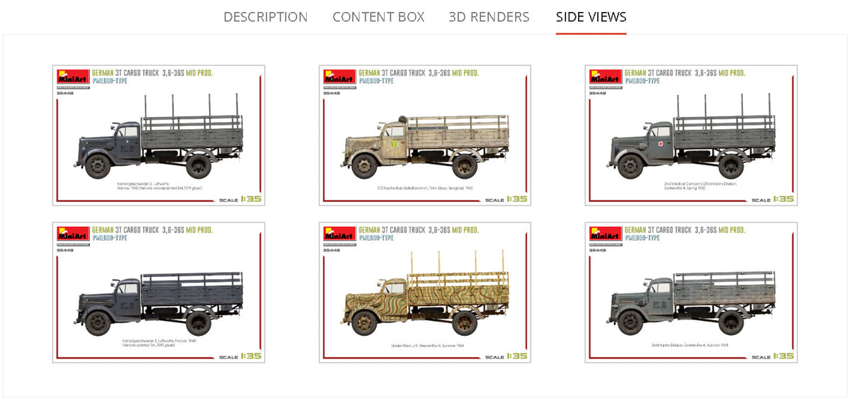 MiniArt 1/35 Military - German 3t Truck 3,6-36s Mid Prod PMQ600-Type - 35449