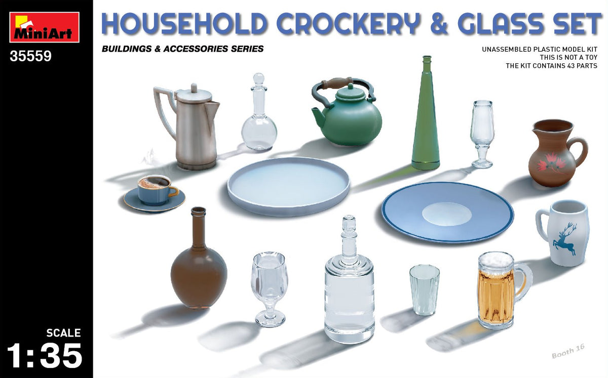 MiniArt Household Crockery & Glass Set - 35559 box art