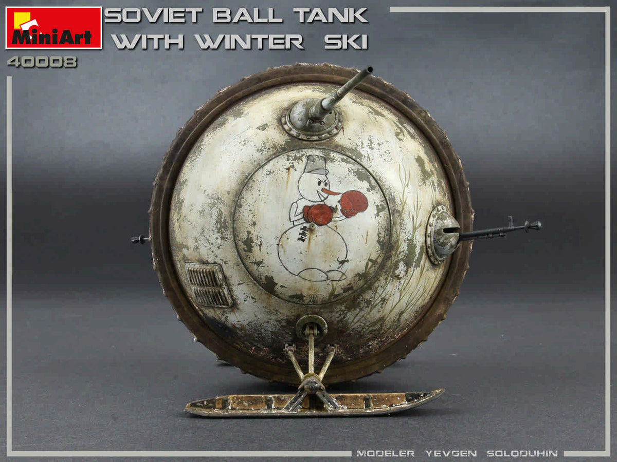 MiniArt 1/35 Military - Soviet Ball Tank w/ Winter Ski, Int Kit - 40008