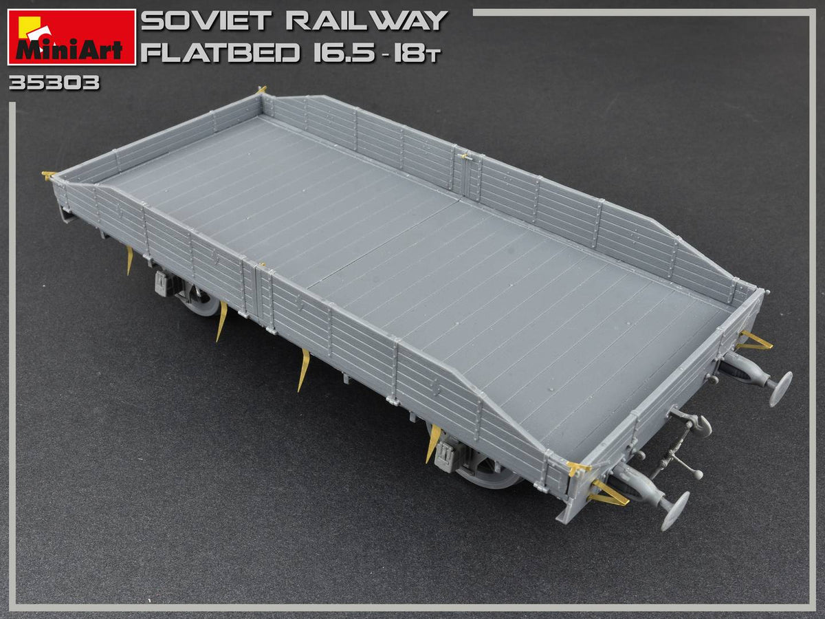 MiniArt 1/35 Accessories - Soviet Railway Flatbed 16.5-18t - 35303