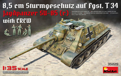 MiniArt Jagdpanzer SU-85 ( r ) with Crew - 35229 box art