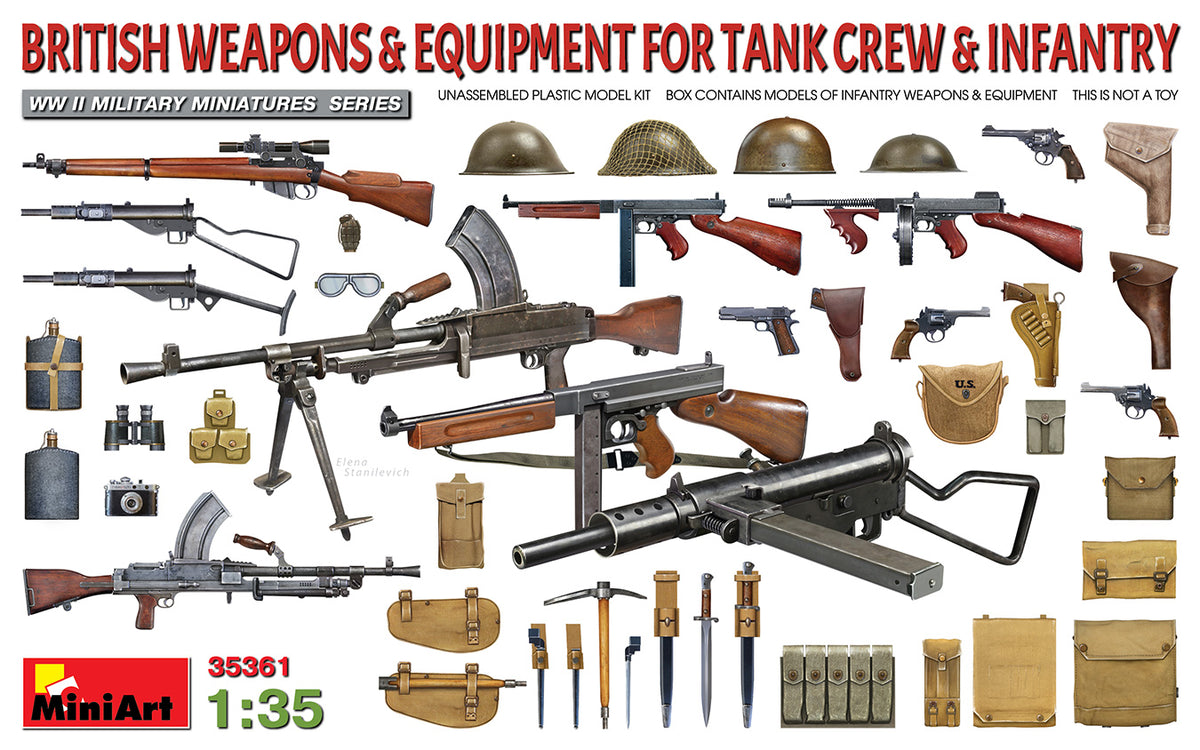 MiniArt British Weapons for Tank crew and Infantry - 35361 box art