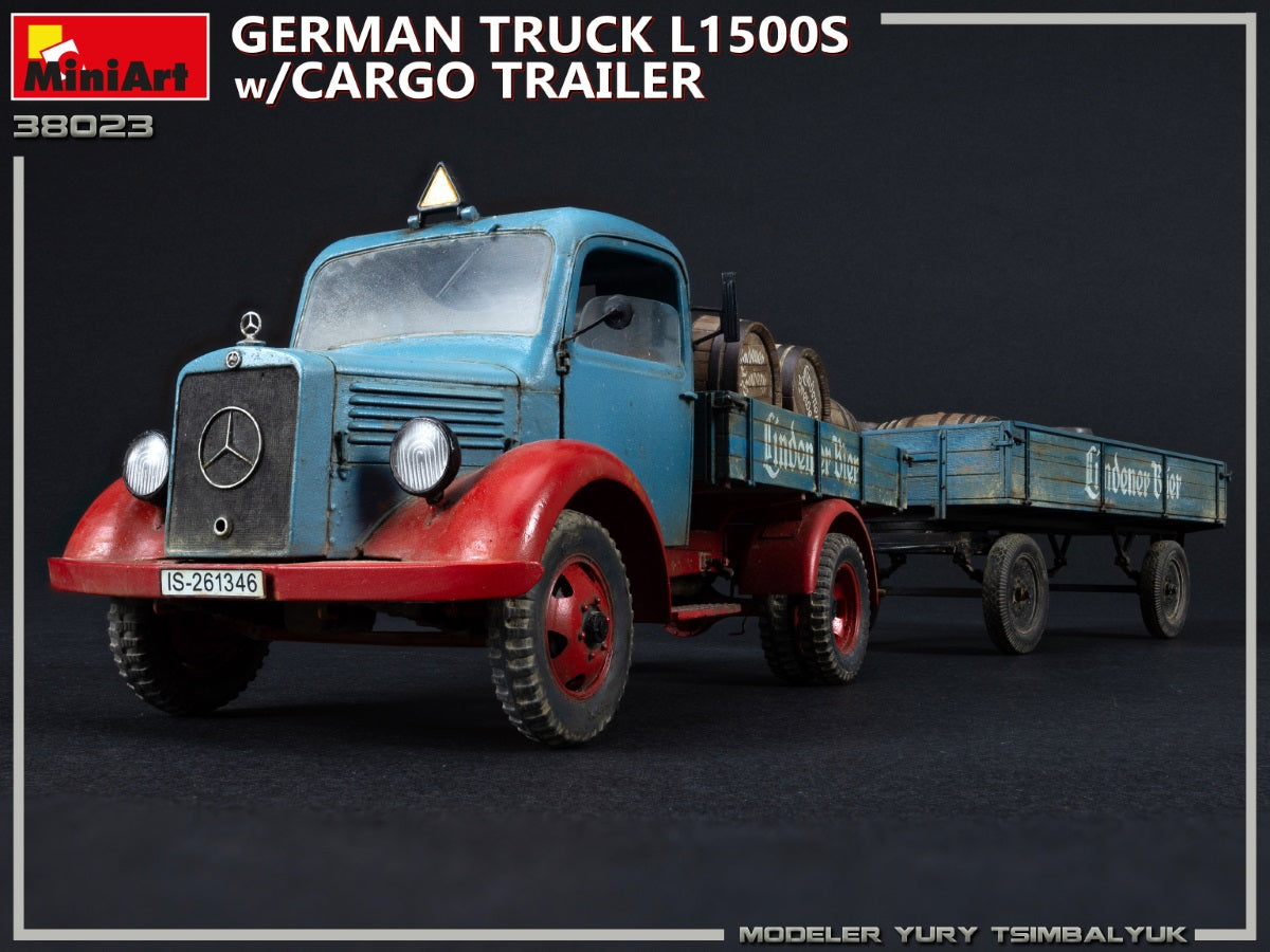 MiniArt 1/35 Military - German Truck L1500s w/ Cargo Trailer - 38023