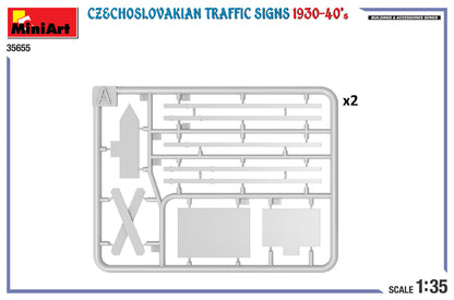 MiniArt 1/35 Accessories - Czechoslovakian Traffic Signs 1930-40s - 35655