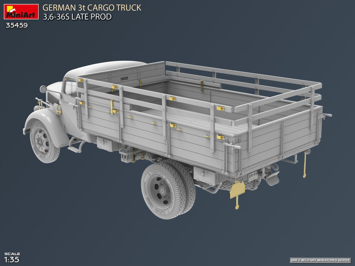 MiniArt 1/35 Military - German 3t Cargo Truck 3,6-36s Late Prod - 35459
