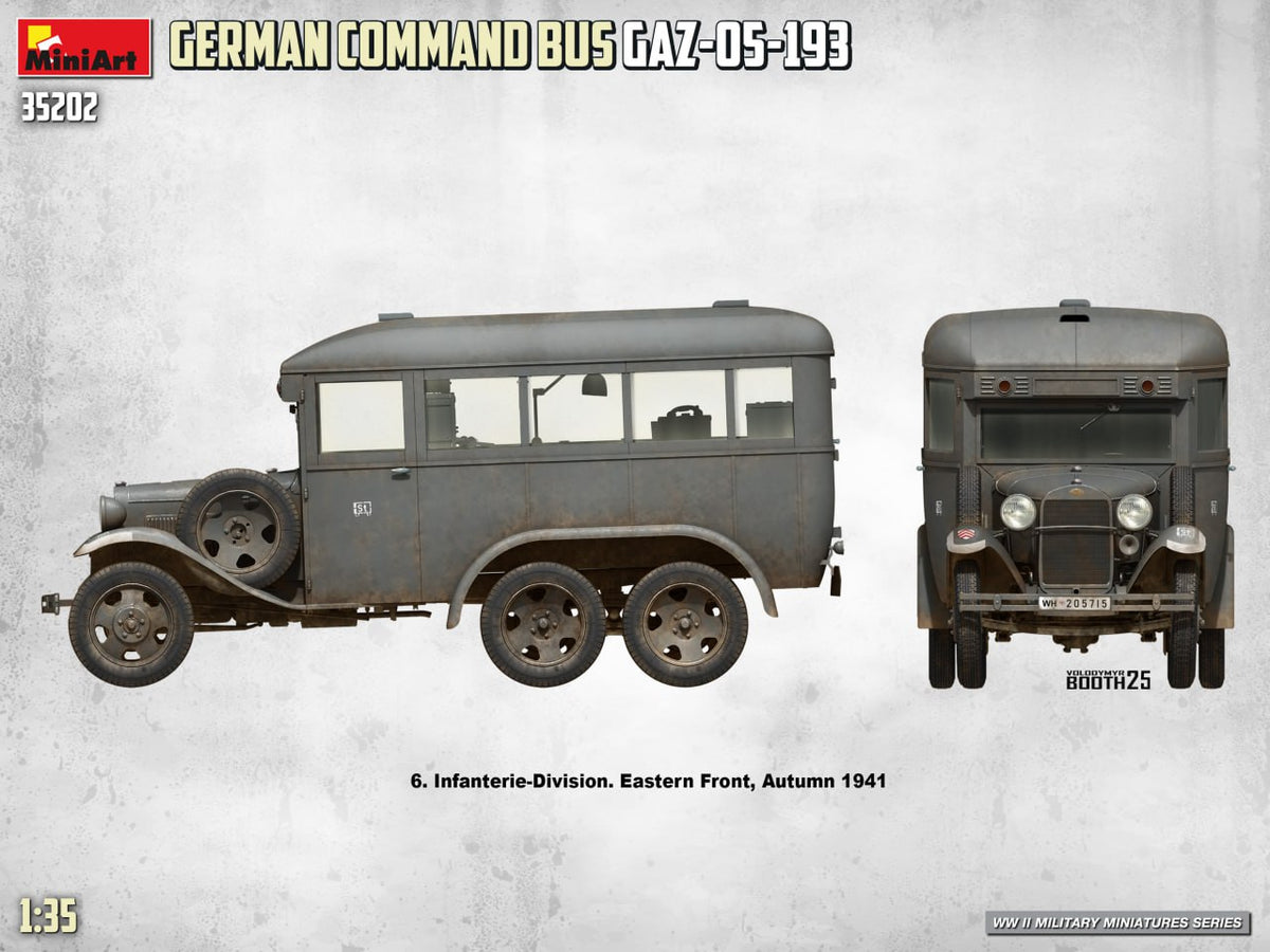 MiniArt 1/35 Military - German Command Bus GAZ-05-193 - 35202