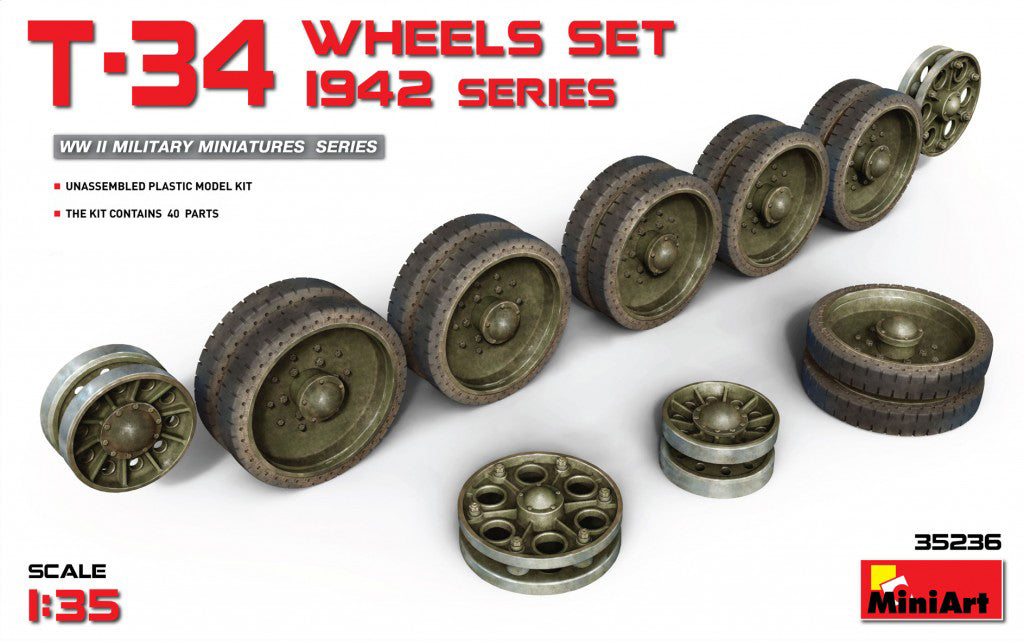 MiniArt T-34 Wheels Set 1942 Series - 35236 box art