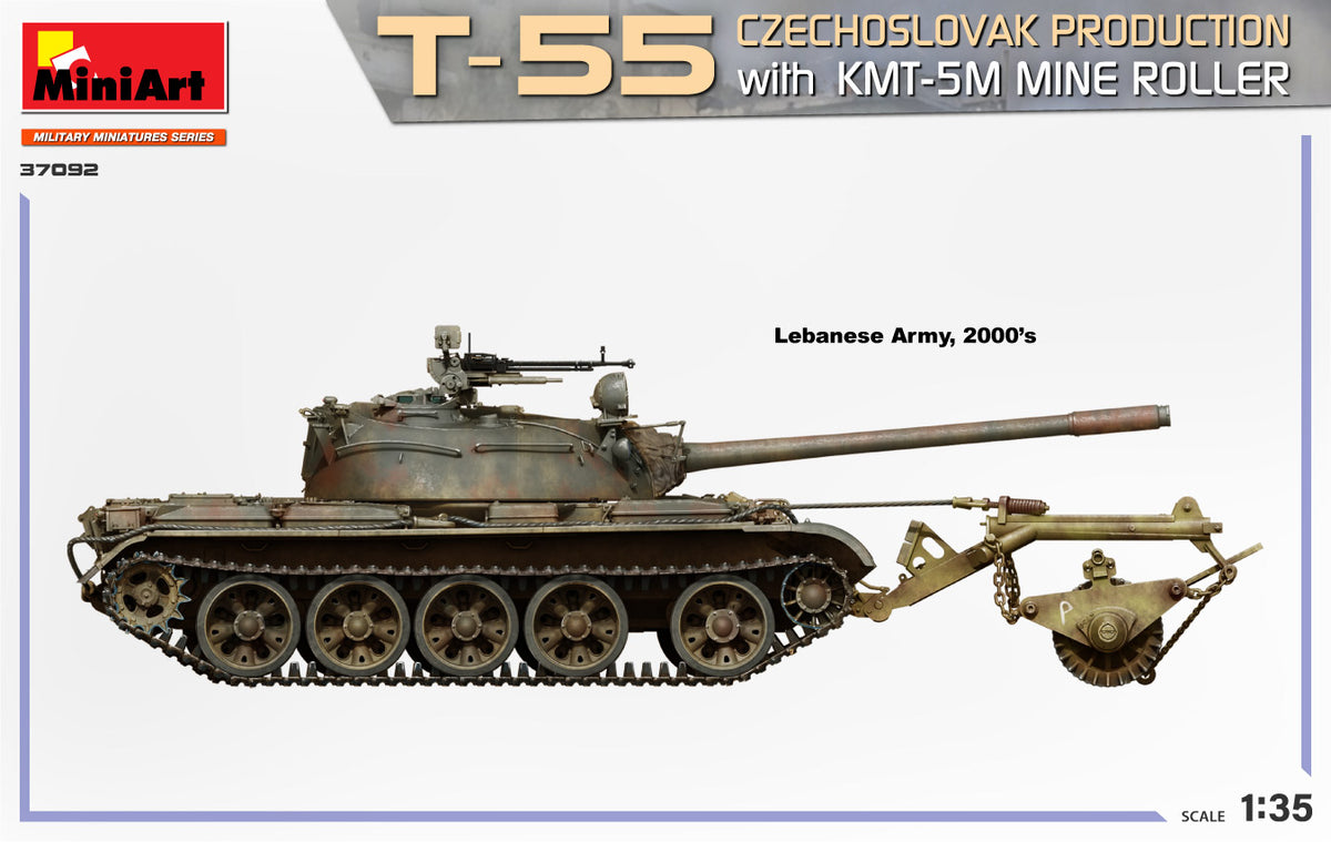 MiniArt 1/35 Military - T55 Czechoslovak w/KMT-5M - 37092