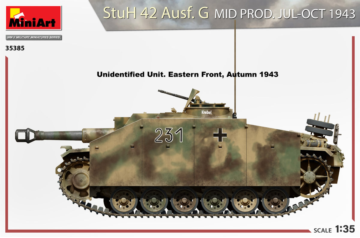 MiniArt 1/35 Military - StuH 42 Ausf.G Mid Prod (Jul-Oct 1943) - 35385