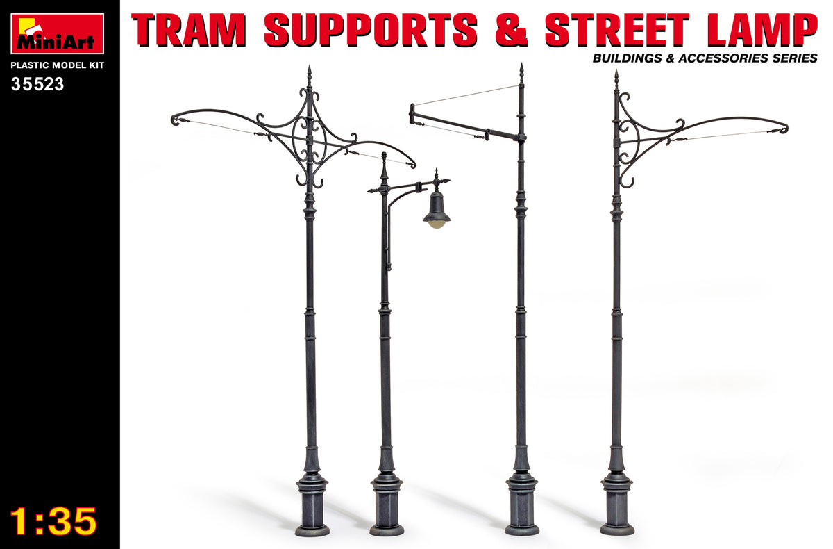 MiniArt Tram Supports & Street Lamps - 35523 box art