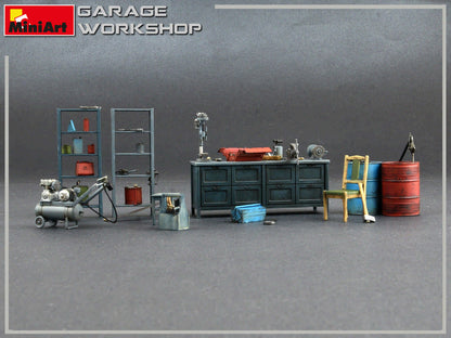 MiniArt 1/35 Accessories - Garage Workshop - 35596