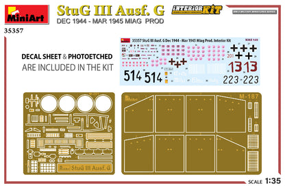 MiniArt 1/35 Military - StuG III Ausf G 1944-45, Miag Prod, Int Kit - 35357