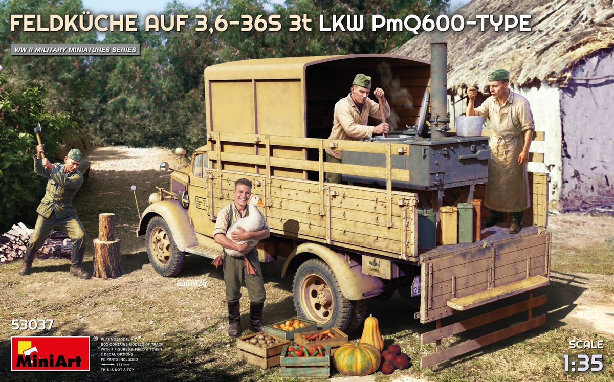 MiniArt Feldkuche Auf 3,6-36s 3t LKW PmQ600-Type - 53037 box art