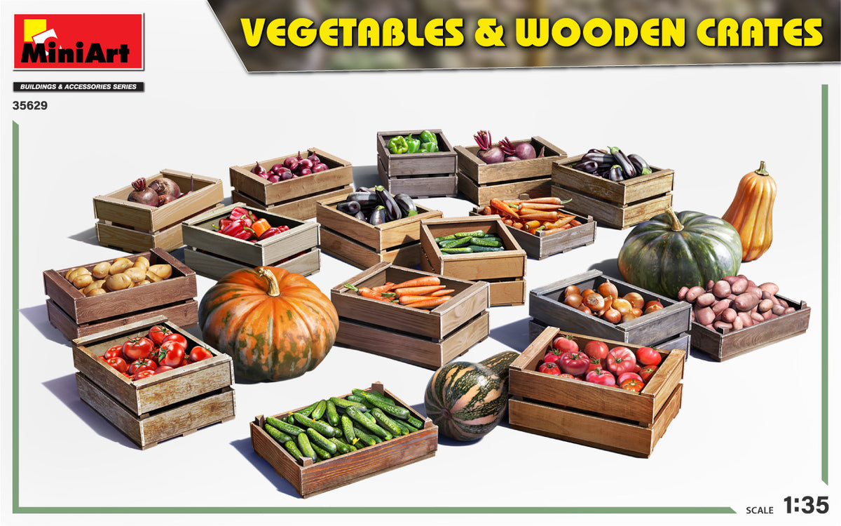 MiniArt 1/35 Military - Vegtables & Wooden Crates - 35629