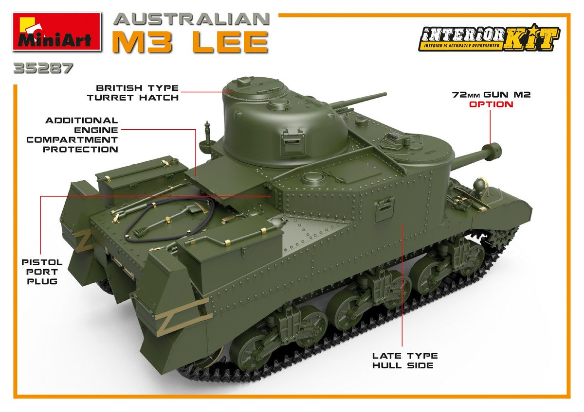 MiniArt 1/35 Military - M3 Lee - Australian (Interior Kit) - 35287