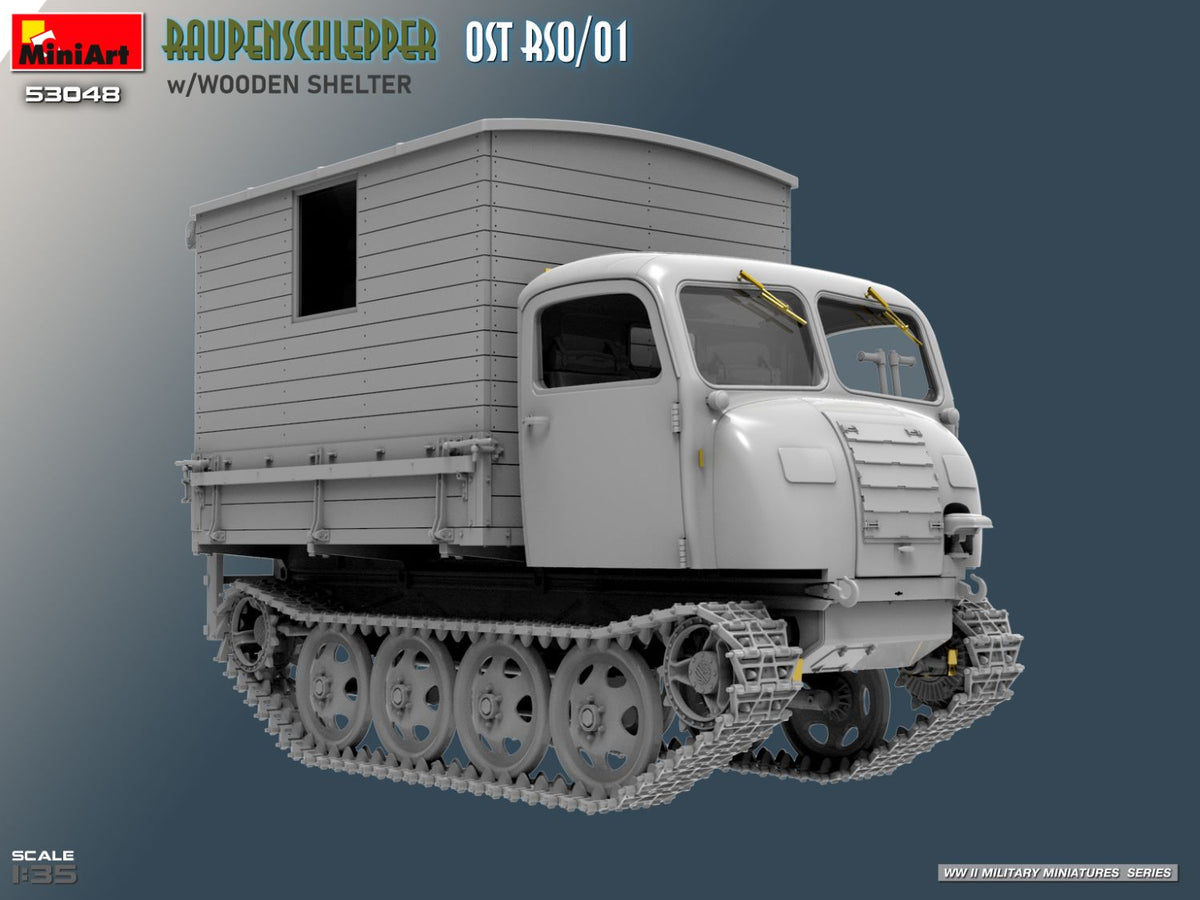 MiniArt 1/35 Military - Raupenschlepper Ost RSO/01 w/ Wood Shelter - 53048
