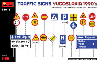 MiniArt Traffic Signs Yugoslavia 1990's - 35643 box art