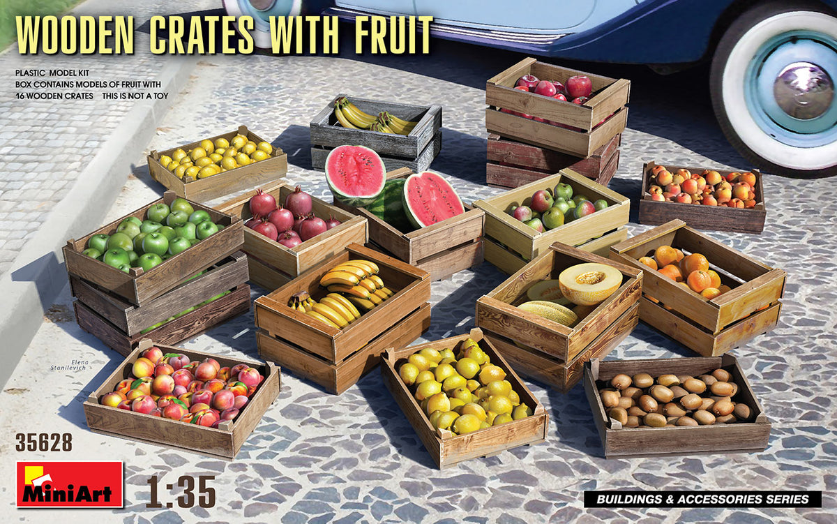 MiniArt Wooden Crates with Fruit - 35628 box art